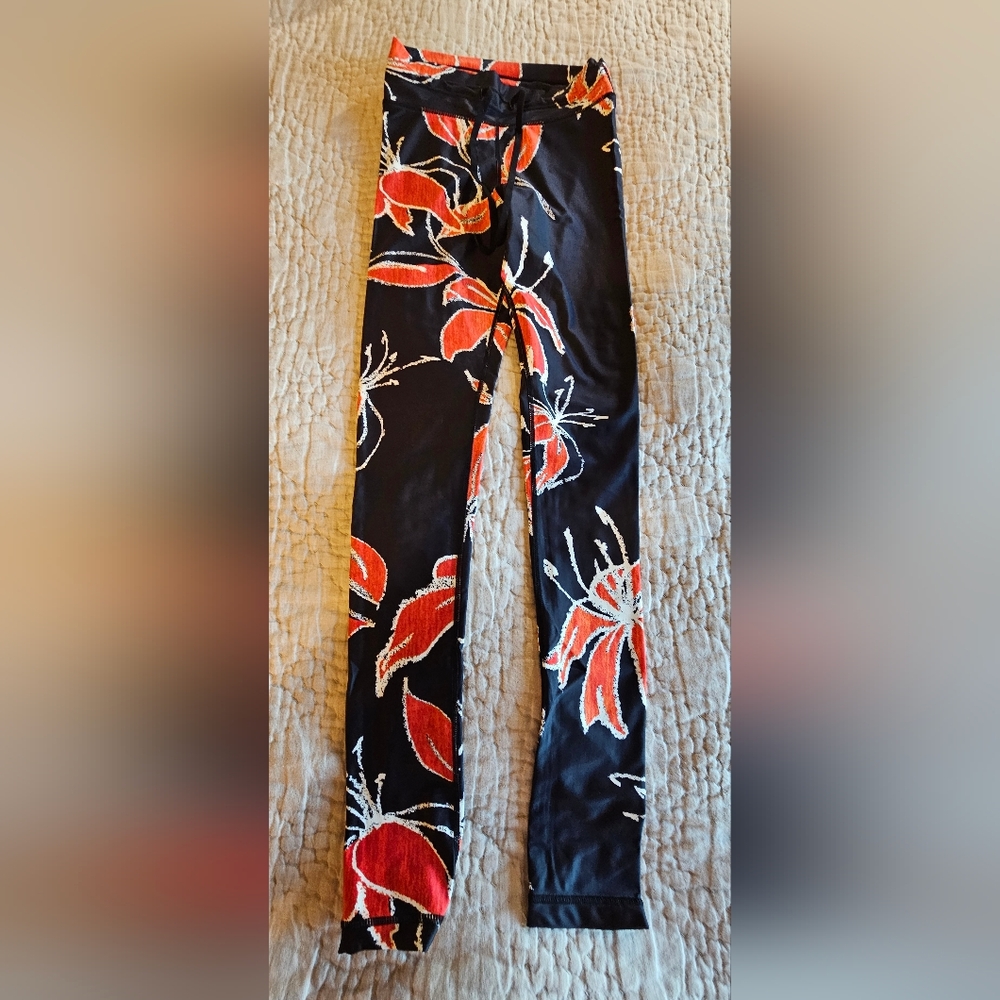 The Upside Black and Red Floral Leggings